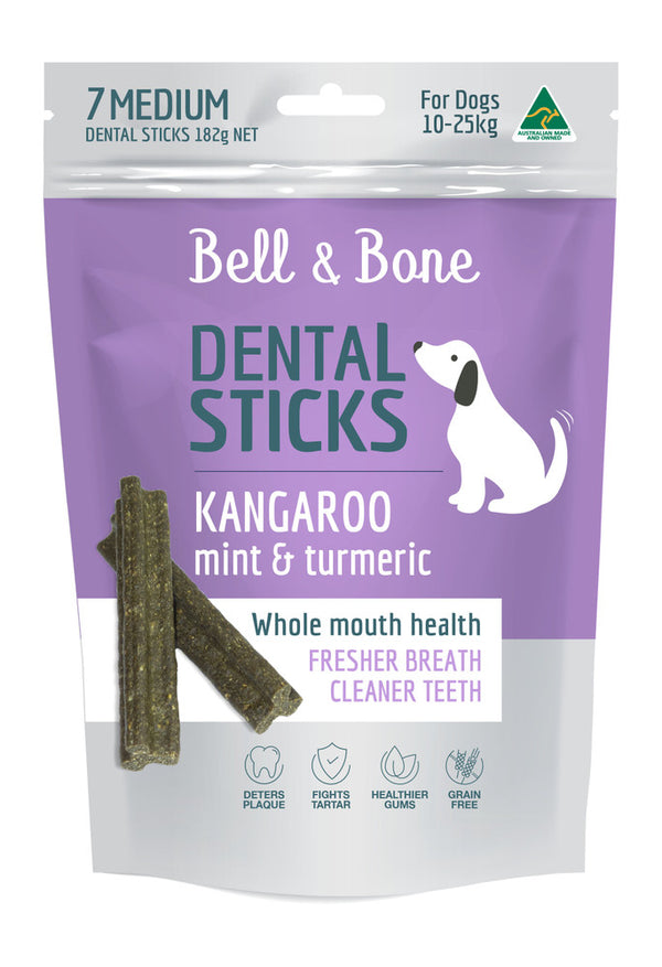 Bell & Bone Dental Sticks - Kangaroo & Turmeric