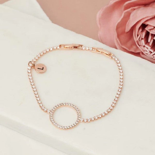 Fine - Bling Ring Bracelet - Rose Gold**