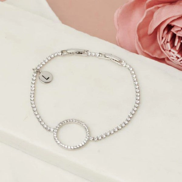 Fine - Bling Ring Bracelet - Silver**