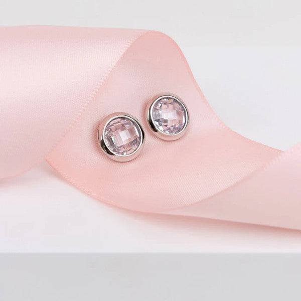 FINE - SILVER CRYSTAL STUD EARRING**