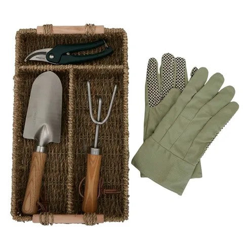 PEGGY SET OF 5 GARDEN TOOLS WITH BASKET