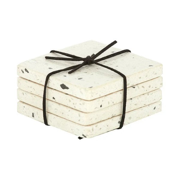 Terrazzo Set 4 White Coasters