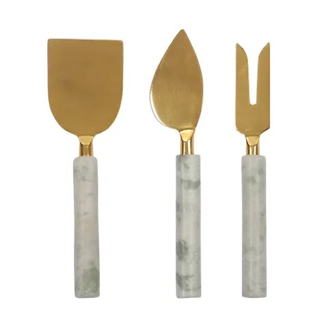 Mist S/3 Marble Cheese Knives