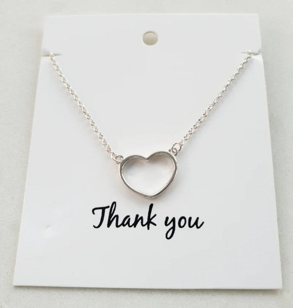 SILVER HEART NECKLACE**