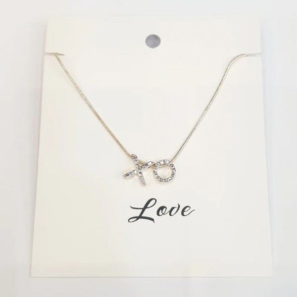 GOLD 'XO' NECKLACE**