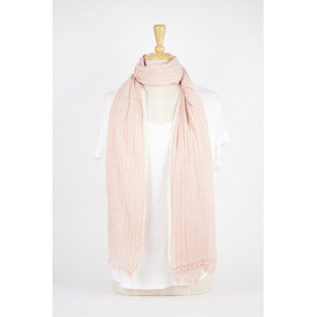 Soft Pink/White Stripe Scarf