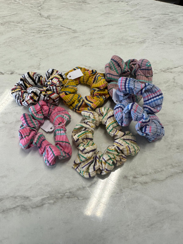 Hair Scrunchie - Lined Pattern