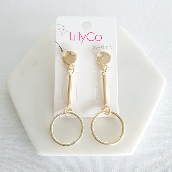 DROP RING EARRING