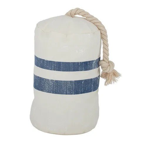 BUOY DOOR STOP 15X23CM IVORY/NAVY