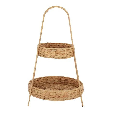 NEEKI 2 TIER STAND 30X52CM NATURAL