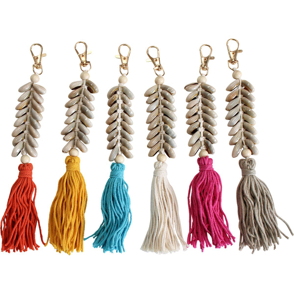 Cowrie Shell Keyring with Tassel